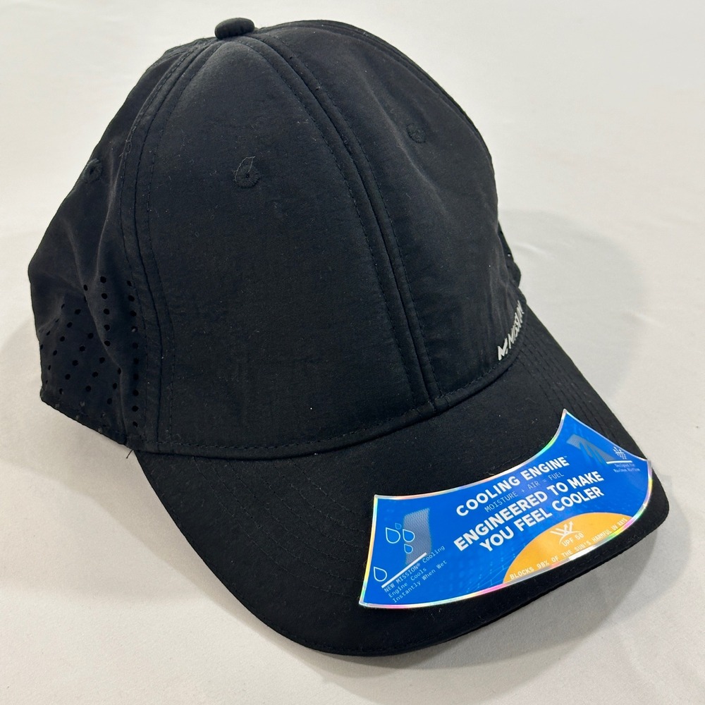Mission Cooling Engine Performance Hat Mens Adjustable Black UPF 50 Running Cap